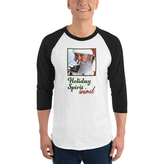 "Holiday Spirit Animal" 3/4 sleeve raglan shirt