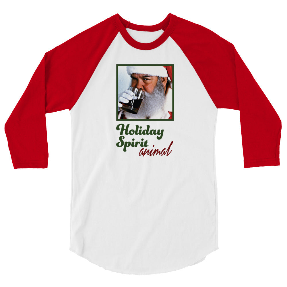 "Holiday Spirit Animal" 3/4 sleeve raglan shirt